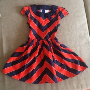 Gymboree red gold blue American Miss dress